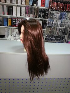 Голова-манекен SPL штучне волосся "шатен" 50-55 см + штатив 518/C-4