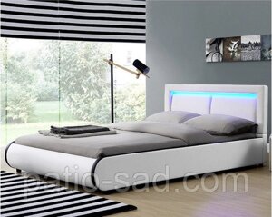 Шкіряне ліжко MURC 140х200 см. з LED-підсвіткою