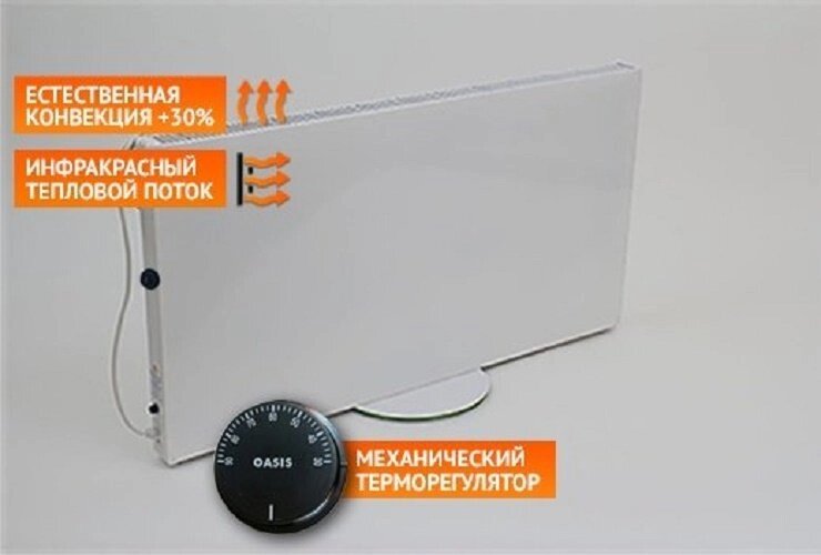 ГРЕЙ-500КР, чорний, обігрівач інфрачервоний, з механічним терморегулятором - фото