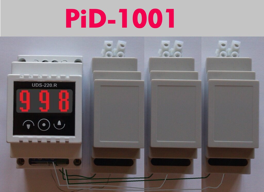 ПІД-регулятор 3-фазний РiD-1001, 9 кВт, до +999°С, с термопарою ТХА, cимісторний терморегулятор від компанії UDS - фото 1