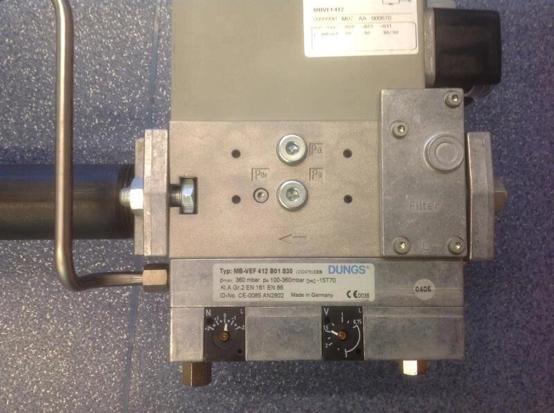 Газовий клапан Dungs MB-VEF 412 B01-S30 на пальник Cuenod (дальній ск) від компанії SERVICE-CLUB - фото 1