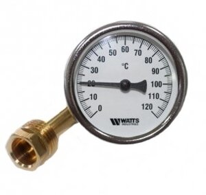 Біметалічний термометр Watts 1/2 "(задн. Подеколи.), Розмір 1/2"