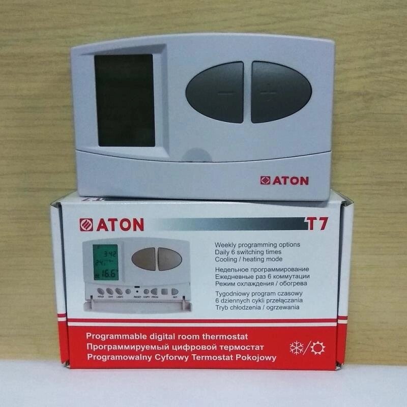 Програміруємих кімнатний термостат ATON T7 терморегулятор від компанії SERVICE-CLUB - фото 1