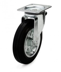 Колесо 200 мм поворотне чорна гума Longway