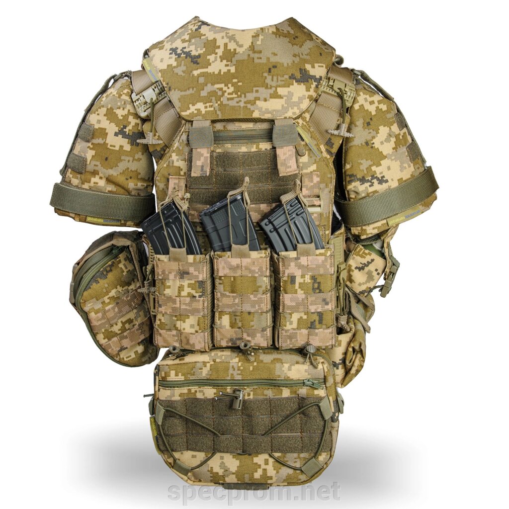 Бронежилет Warmor gen. 3 Suit Піксель штурмовий бронекостюм з захистом боків, паху, плечей, шиї 1 класу ДСТУ (без плит) від компанії SpecProm - фото 1