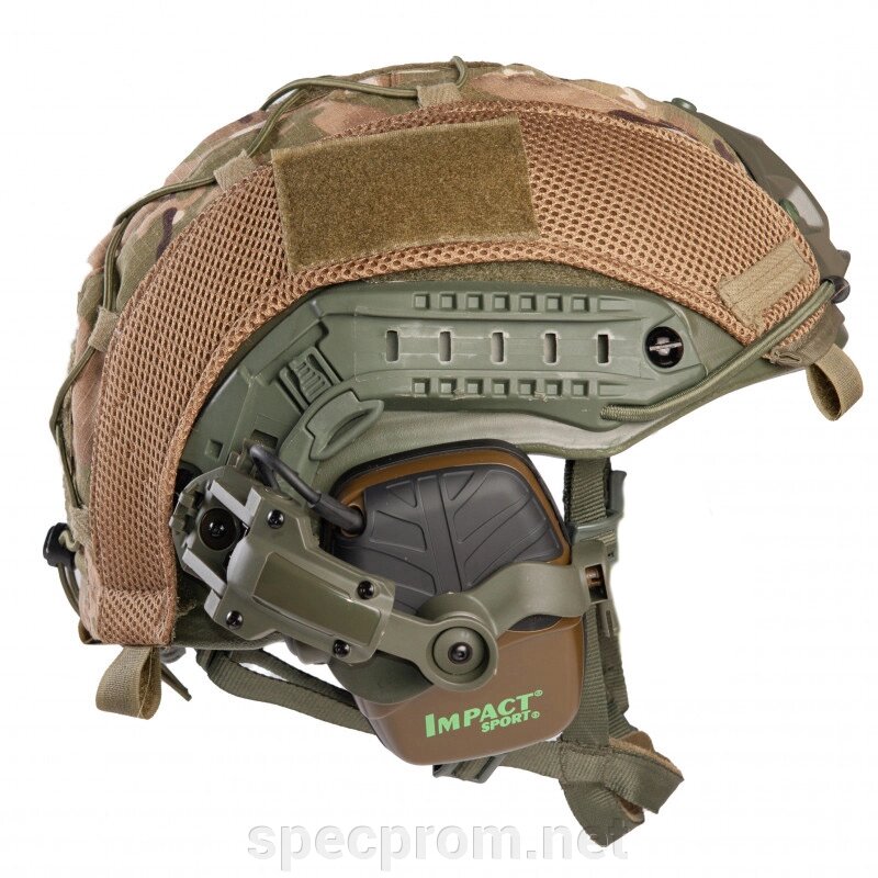 Комплект шолом в кавері FAST NIJ IIIA (каска) з підвісною системою WENDY + навушники Impact Sport з кріпленням чебурашка від компанії SpecProm - фото 1