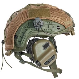 Комплект шолом в кавері FAST NIJ IIIA (каска) з підвісною системою WENDY + навушники EARMOR M32H