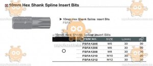 Біта 10мм шестилучевая SPLINE M12 х 30мм