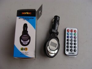 FM модулятор Sertec 110B USB / пульт / MP3 / 12В / microSD / SD (пр-во Sertec) ПД 120621