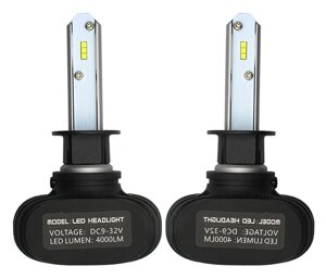 Лампа світлодіодна цоколь H1 (комплект 2 шт) 12,24 V, 50W, 4000Lm АТП S1 (цоколь H1) Передоплата