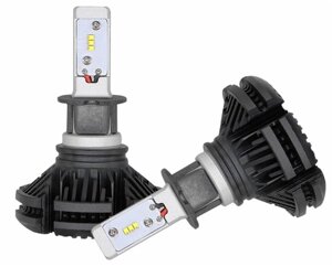 Лампа світлодіодна цоколь H3 (комплект 2 шт) 12,24 V, 50W, 4000Lm + вентилятор АТП X3 (цоколь H3) Передоплата