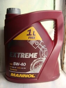 Масло Extreme 5W40 4л АКЦІЯ! пр-во Mannol Німеччина)