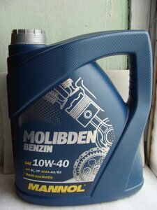Масло Mannol Benzin Molibden 10w-40 4л (пр-во Mannol Germany) АКЦІЯ!