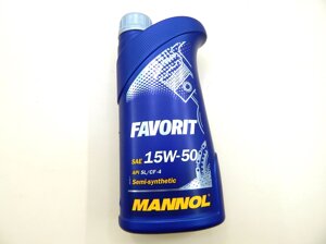 Масло моторное Favorit 15W-50 1Л (пр-во Mannol Germany)