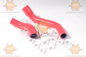 Патрубок радіатора газель, бізнес, зоболь дв. cummins ISF 2.8 (з 05.2012г) сілік червоний 2 шт (птп) м 3834363