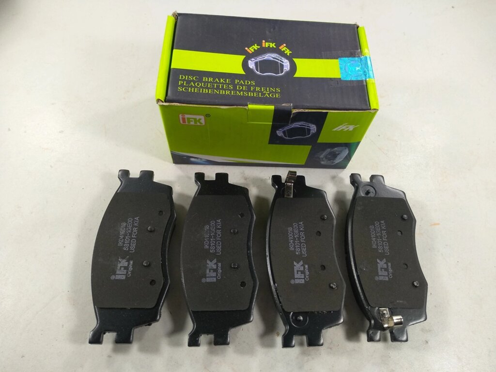 Гальмівні колодки HYUNDAI ACCENT, KIA RIO після 2005 року. OEM 581011GE00 (спереду) (4pcs) (pr-in ifk Korea) - особливості