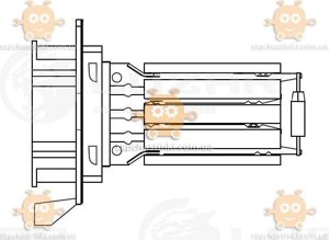 Резистор електровентилятора опалювача Renault Logan II (від 2012г), Sandero II (від 2014 г) (Luzar) ЗЕ 20819