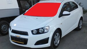 Скло лобове CHEVROLET AVEO 4 після 2012р. місце під дзеркало, смуга (пр-во SAFE GLASS) ГС 103194 (передоплата