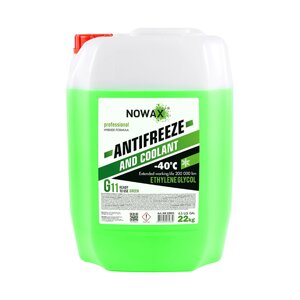 Антифриз NOWAX antifreezee G11 22кг GREEN готовий розчин