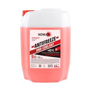 Антифриз NOWAX antifreezee G12+ 22кг RED готовий розчин