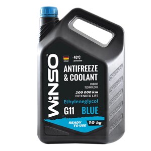 Антифриз Winso Antifreeze & Coolant Blue -40°C (голубий) G11, 10кг