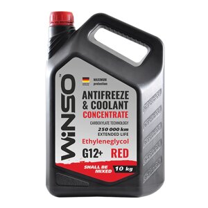 Антифриз Winso Antifreeze & Coolant Red (червоний) концентрат G12+10кг