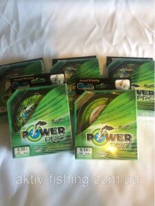 Шнур плетённый power pro, зелёный, 135м, сечение 0.10