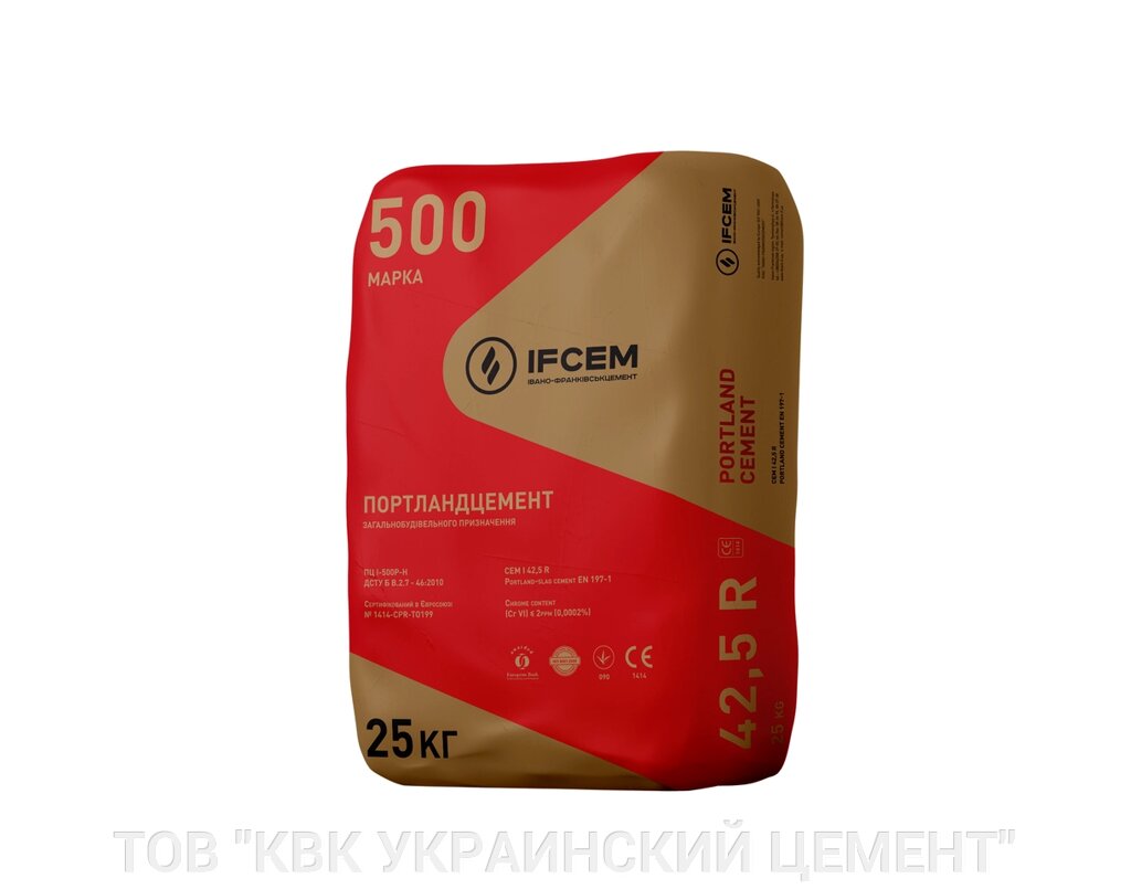 Цемент М500, М400 Івано-франківськцемент в мішках 25кг. - характеристики