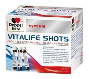 DOPPELHERZ SYSTEM VITALIFE SHOTS, АМПУЛИ, 30X25МЛ NEW