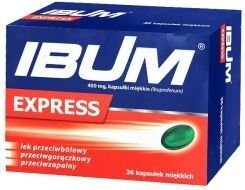 Ібупрофен, Ібупрофен, IBUM EXPRESS, 400 мг №36