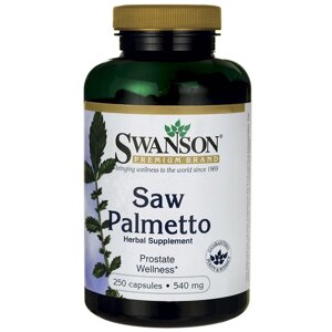 Со Пальметто 540 мг Saw Palmetto Swanson Premium, 250 капсул
