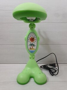 Настільна лампа Tinko Бегемот зелений з годинником