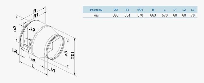 Канальный центробежный вентилятор ВЕНТС ВКМ