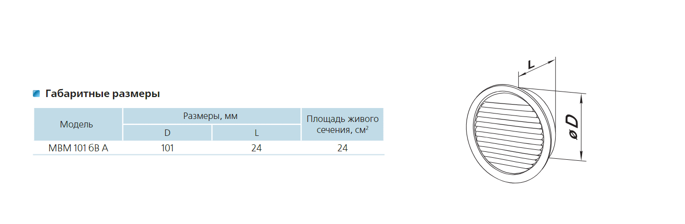 ВЕНТС МВМ 101 бВ А алюминиевая