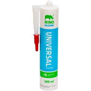 Санітарний силіконовий герметик Rino SANITARY 280 мл прозорий від плісняви