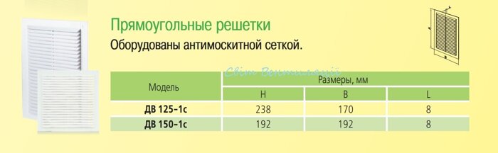 Решетка вентиляционная квадратная для вытяжки ДВ 150-1С