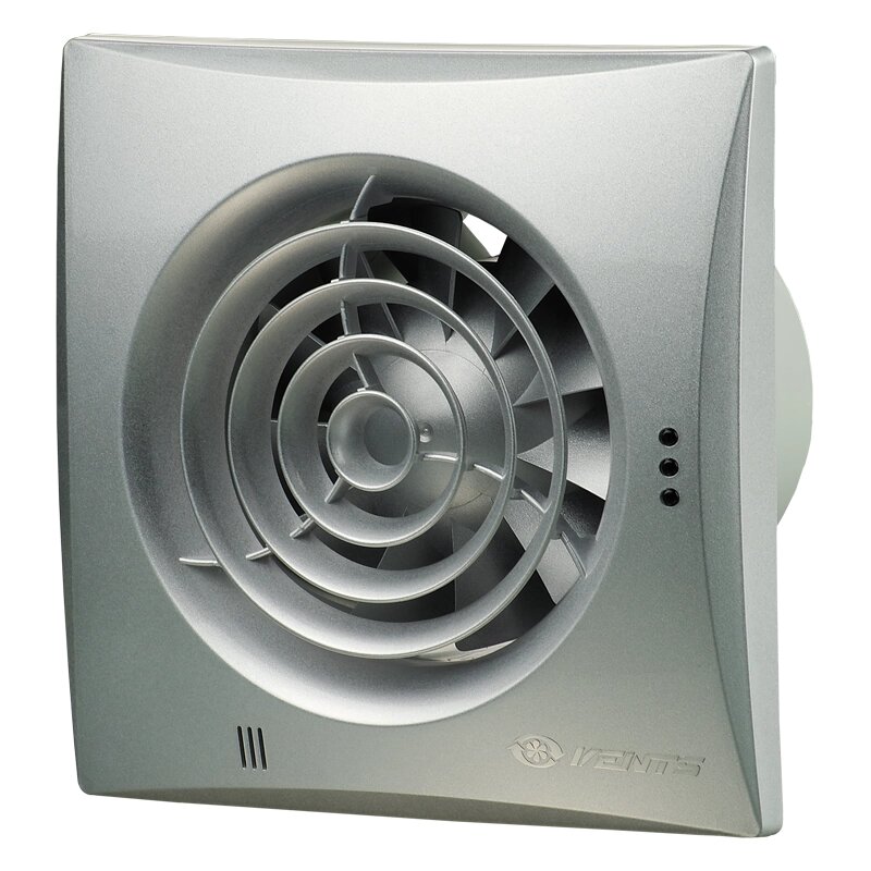 Вентилятор Вентс Квайт 100 АЛЮМ ЛАК безшумний з клапаном та на підшипниках від компанії Світ Вентиляції - фото 1