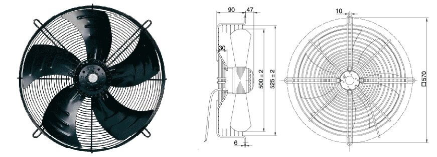 Вентилятори 4D-500-B-G від компанії ТОВ "Грін Фрост" - фото 1