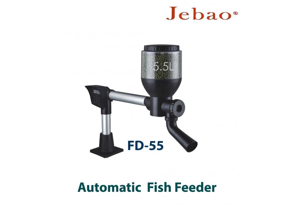 Автоматична годівниця для ставкових риб Jebao Fish Feeder FD-55 з об'ємом контейнера для корму на 5,5 літри. від компанії ТМ OCEAN group - фото 1