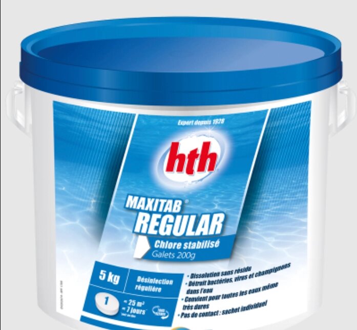 Хлор тривалої дії hth Maxitab у табл. 200 гр, 5 кг від компанії ТМ OCEAN group - фото 1