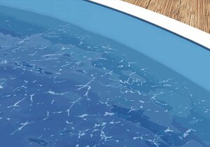 Комплект басейну Azuro, колір Stone, 4.0 х 1.2м з плівкою Lagoon (к-т пісочного фільтра , к-т скімера, без сходів)