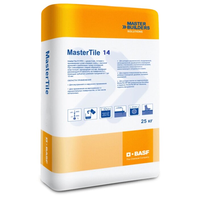 MasterTile 14 (Seryap Harcı 132) Білий 25 кг Цементний високостабільний клей для плитки, кераміки, мармуру. 3-6мм. C1TE від компанії ТМ OCEAN group - фото 1