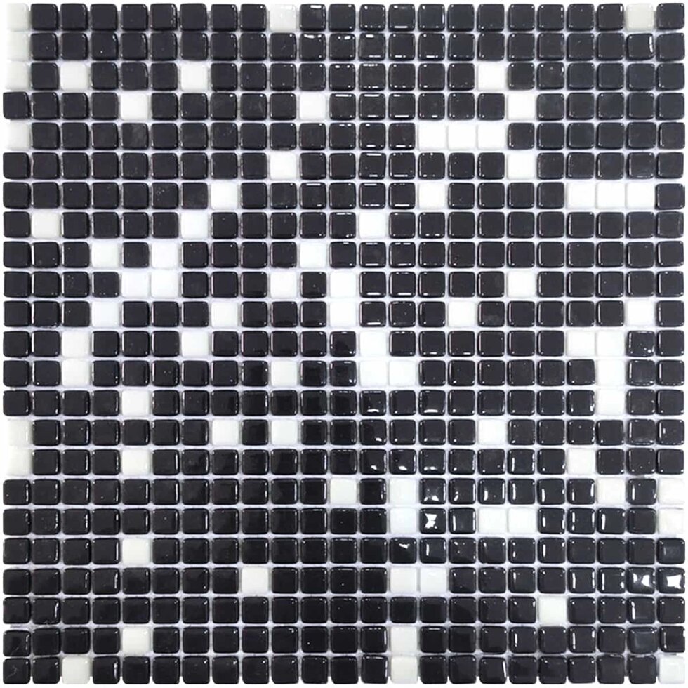Мозаїка скляна Aquaviva Black / White для басейну від компанії ТМ OCEAN group - фото 1
