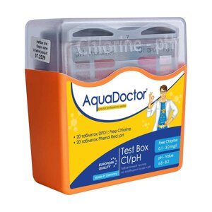Тестер AquaDoctor Box (pH и CL - 20 тестов) таблеточный