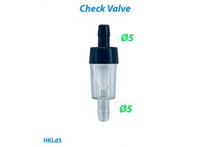 Зворотний клапан d 5 мм із прозорого пластику для повітряного компресора
