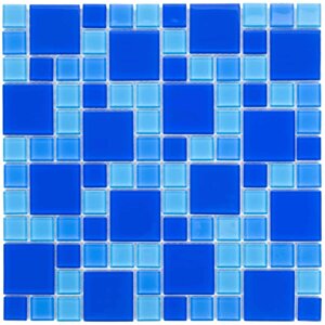 Мозаика стеклянная Aquaviva Cristall Dark Blue (23 - 48 мм) для бассейна в Киеве от компании OCEAN group