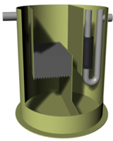 Сепаратори нафтопродуктів RAIN (тип B) для монтажа в железобетонные колодцы