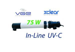 УФ стерилізатор або комплект вбудованої УФ лампи UV-C XClear In-Line 75W