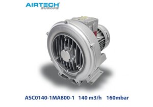 Вихровий компресор для ставка одноступінчастий AIRTECH ASC0140-1MA800-1 140 м3/год 160mbar