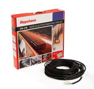 Обігрів покрівлі / жолобів / водостоків / труб Raychem двожильний нагрівальний кабель Raychem GM_2CW 1200 Вт, 40 м